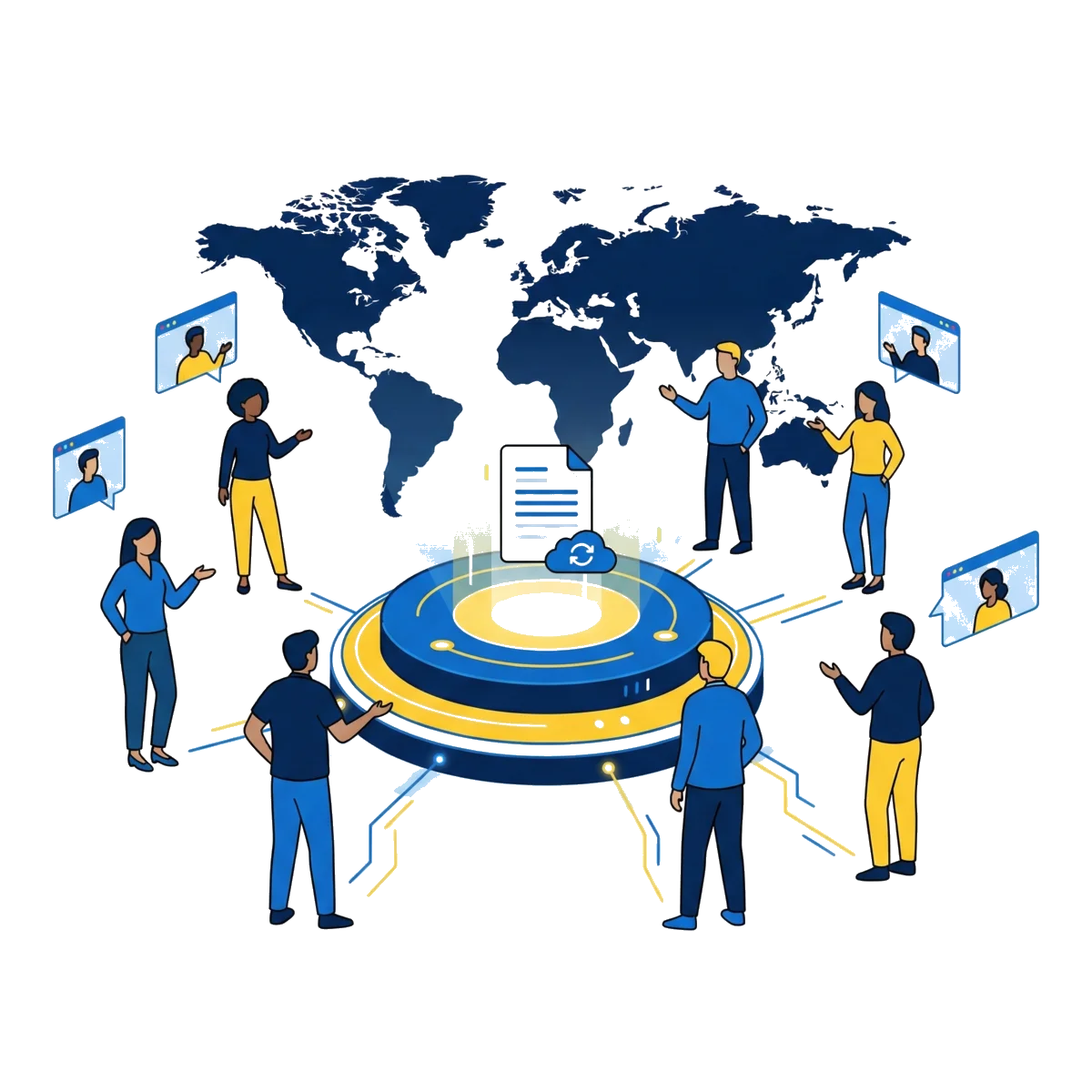 Global collaboration illustration